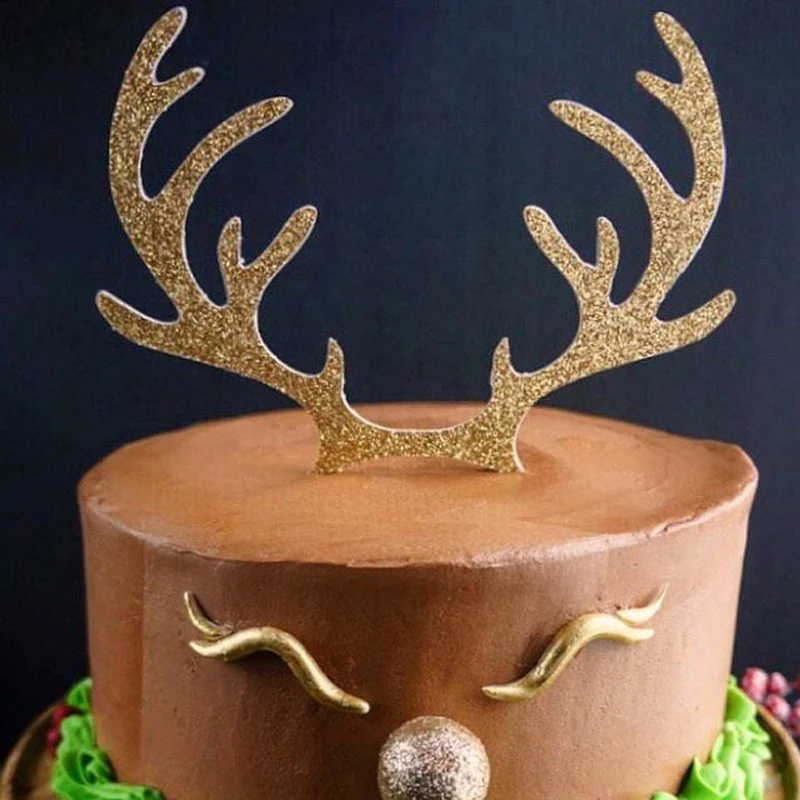 Deer Antler Cake Topper, Reindeer, Christmas, Gold Cake Topper with Name and Date, Birthday Cupcake Topper, Christmas Xmas cake
Deer Antler Cake Topper, Reindeer, Christmas, Gold Cake Topper with Name and Date, Birthday Cupcake Topper, Christmas Xmas cake