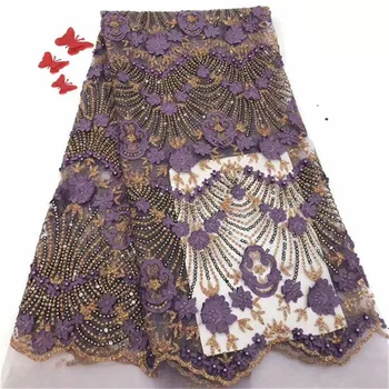 Beads Lace Fabric 2019 sequins High Quality Mesh Embroidery purple 3D Flower Tulle Nigerian Lace Fabrics For Bridal Gold green
Beads Lace Fabric 2019 sequins High Quality Mesh Embroidery purple 3D Flower Tulle Nigerian Lace Fabrics For Bridal Gold green