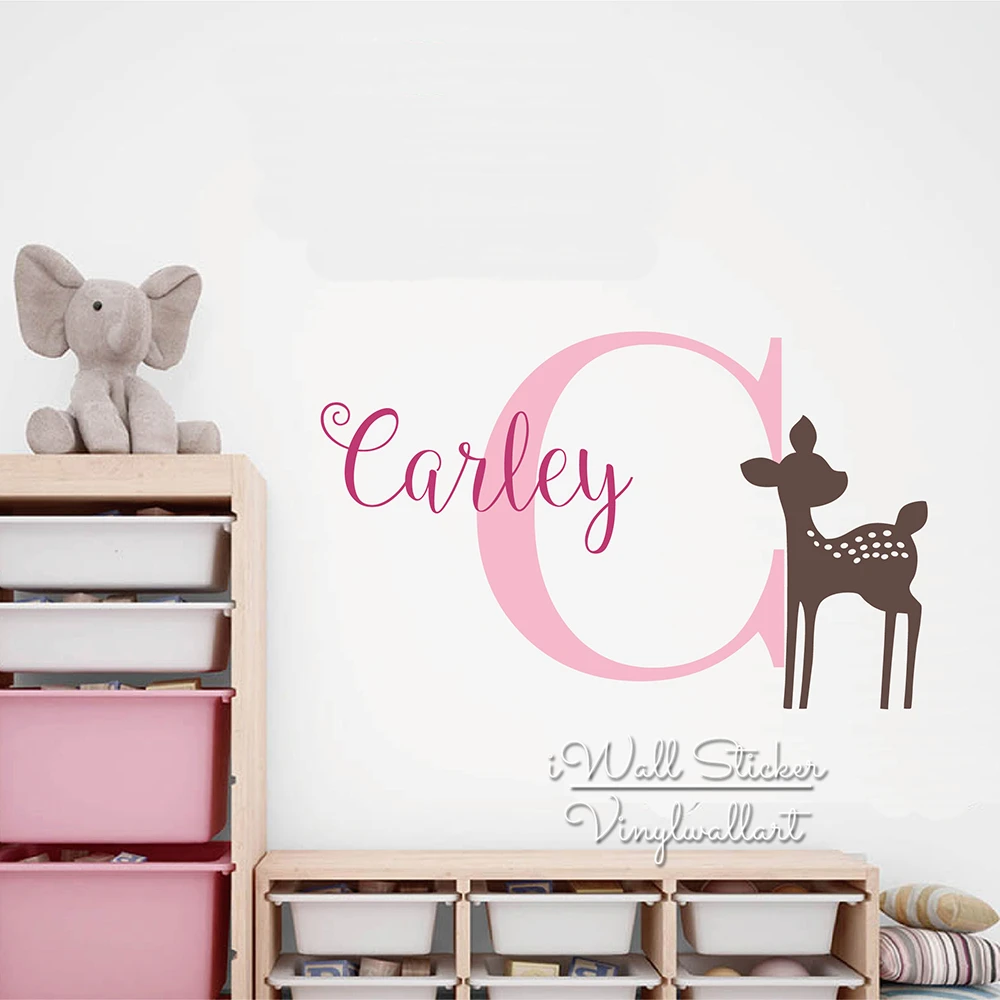 Deer Name Wall Sticker, Monogram Wall Decal, Name Deer Wall Stickers For Kids Room, Kids Name Home Decor, Deer Sticker C109
Deer Name Wall Sticker, Monogram Wall Decal, Name Deer Wall Stickers For Kids Room, Kids Name Home Decor, Deer Sticker C109