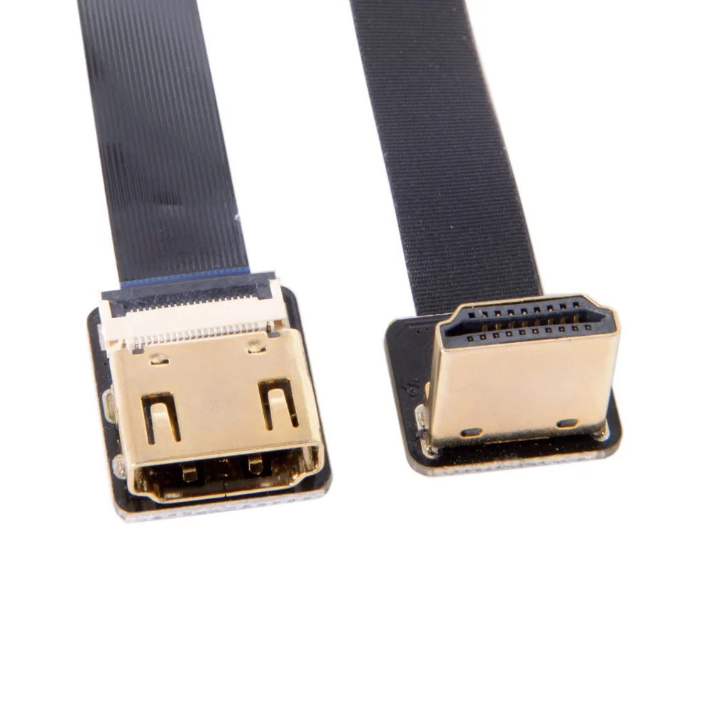 FPV 90 Degree Down Angled HDMI Male to Female FPC Flat HDMI Cable for HDTV Multicopter Aerial Photography
FPV 90 Degree Down Angled HDMI Male to Female FPC Flat HDMI Cable for HDTV Multicopter Aerial Photography