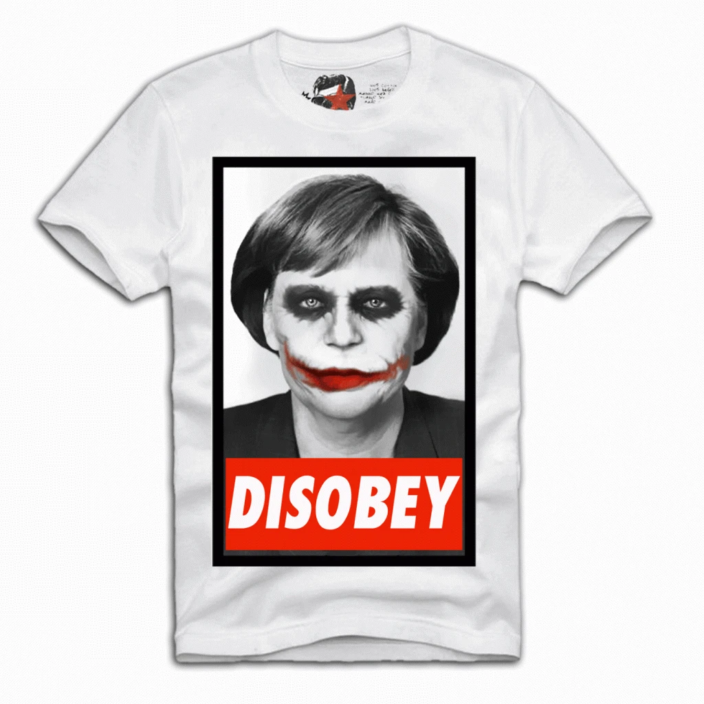 DISOBEY MERKEL T-Shirt trump, nato, eu, ukraine, putin, obey, nsa, joker Streetwear Funny Print Clothing Mans T-Shirt Tops Tees
DISOBEY MERKEL T-Shirt trump, nato, eu, ukraine, putin, obey, nsa, joker Streetwear Funny Print Clothing Mans T-Shirt Tops Tees