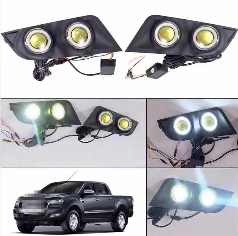 Pickup professional accessories RANGER T6 T7 LED fog lamp assembly Angel eyes for ford RANGER 2015 2016 2017
Pickup professional accessories RANGER T6 T7 LED fog lamp assembly Angel eyes for ford RANGER 2015 2016 2017