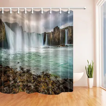 Nature Scenery Decor, Beautiful Waterfall from Mountains into River Polyester Fabric Waterproof Bath Curtain, Shower Curtain
Nature Scenery Decor, Beautiful Waterfall from Mountains into River Polyester Fabric Waterproof Bath Curtain, Shower Curtain