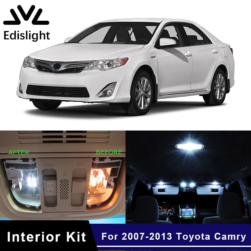 Edislight 10Pcs White Ice Blue Canbus LED Bulbs Interior Package Kit For 2007-2013 Toyota Camry Map Dome Trunk Door Light
Edislight 10Pcs White Ice Blue Canbus LED Bulbs Interior Package Kit For 2007-2013 Toyota Camry Map Dome Trunk Door Light