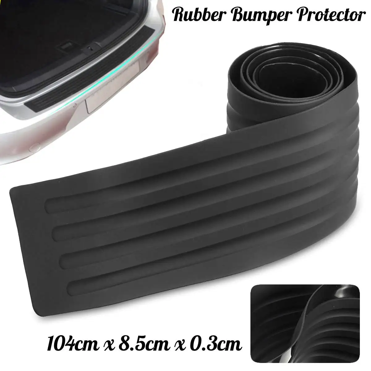 104x8.5cm Universal PVC Rear Truck Bumper Sill Protector Plate Rubber Cover Guard Pad Moulding Sticker Trim For VW Audi BMW SUV
104x8.5cm Universal PVC Rear Truck Bumper Sill Protector Plate Rubber Cover Guard Pad Moulding Sticker Trim For VW Audi BMW SUV