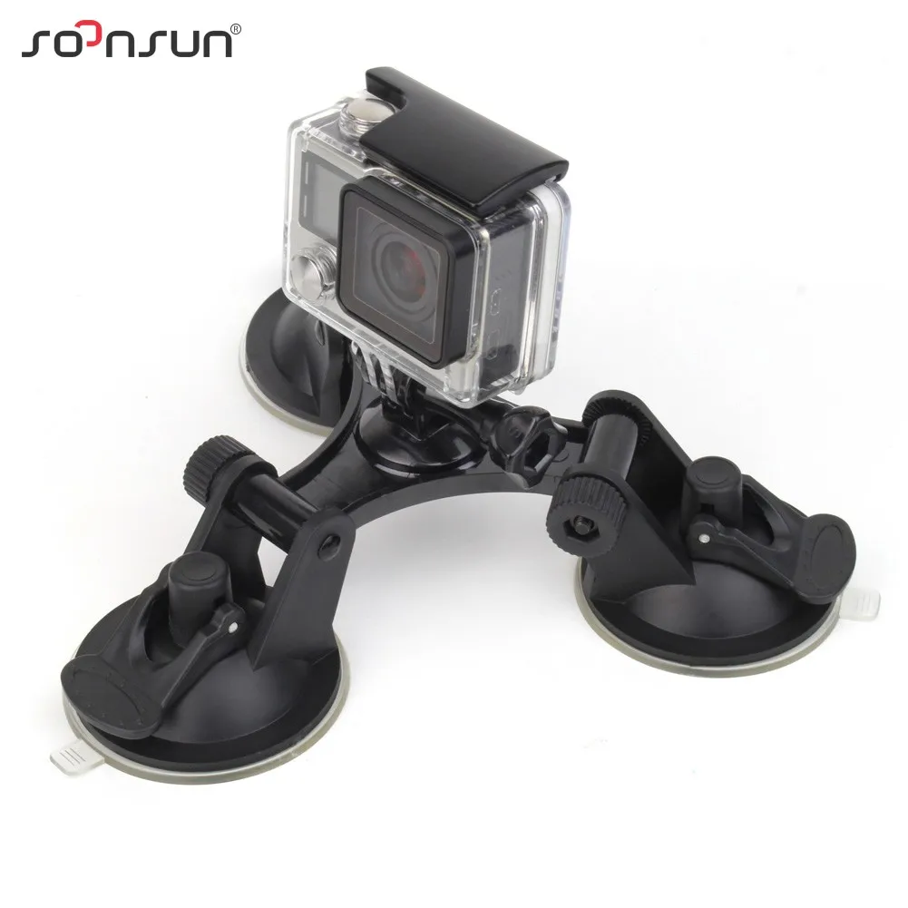 SOONSUN Car Windshield Triple Vacuum Suction Cup Mount Small Size Sucker for GoPro Hero 3 3+ 4 5 6 7 for SJCAM for Xiaomi Yi
SOONSUN Car Windshield Triple Vacuum Suction Cup Mount Small Size Sucker for GoPro Hero 3 3+ 4 5 6 7 for SJCAM for Xiaomi Yi