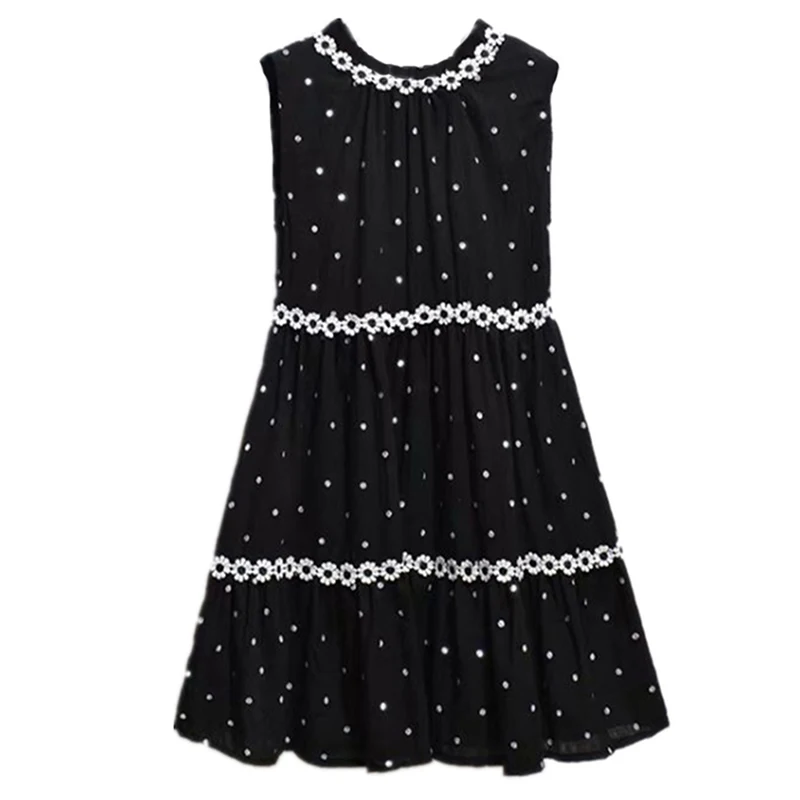 PERHAPS U black white o neck sleeveless tank short mini dress Lace hook flower polka dot dress women summer female D1377
PERHAPS U black white o neck sleeveless tank short mini dress Lace hook flower polka dot dress women summer female D1377