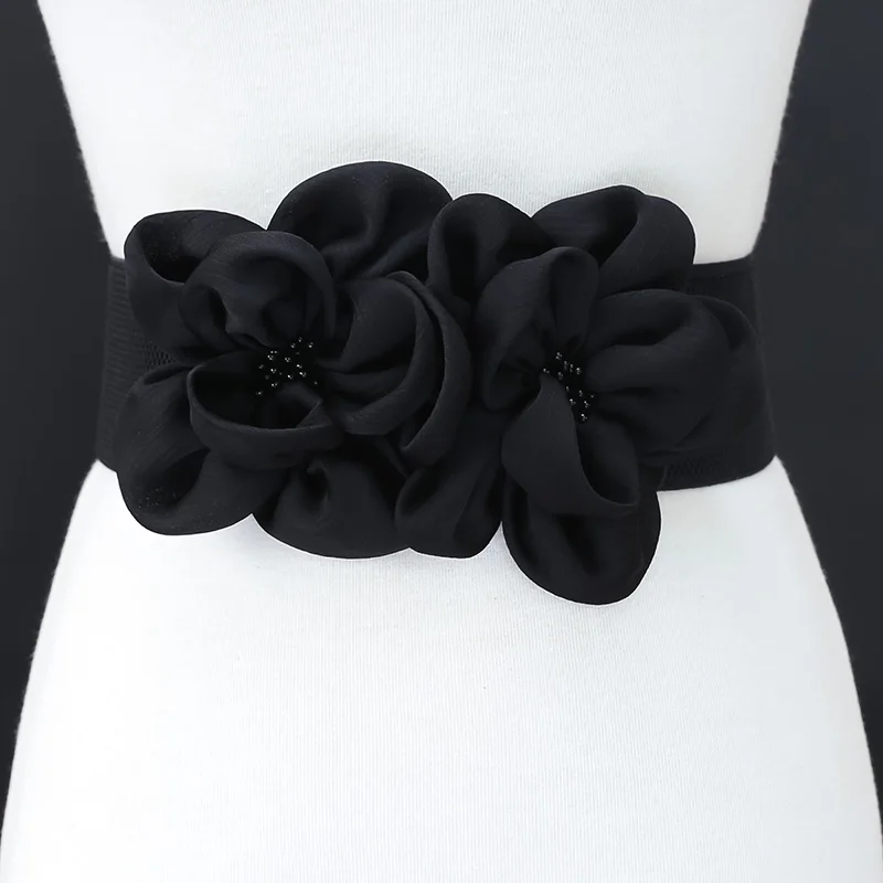 Fashion Double Chiffon Flowers Beads Elastic Band Waist Belt For Women All-suits European Floral Dress Belt Women Waistband Belt
Fashion Double Chiffon Flowers Beads Elastic Band Waist Belt For Women All-suits European Floral Dress Belt Women Waistband Belt
