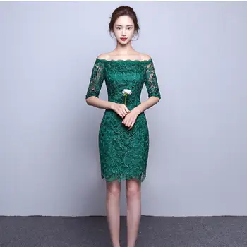 Hot Sale Chinese Women Traditional Dress Green Floral Sexy Slim Cheongsam Slash Neck Classic Lace Qipao Lady Vestidos XS-XXL
Hot Sale Chinese Women Traditional Dress Green Floral Sexy Slim Cheongsam Slash Neck Classic Lace Qipao Lady Vestidos XS-XXL