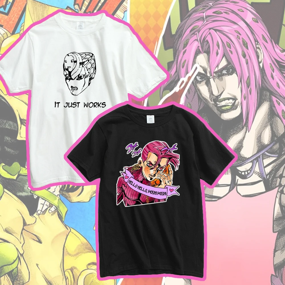 Anime JOJO's Bizarre Adventure Golden Wind Diavolo Cosplay T-shirt Short sleeve Tee Men Women T shirt Summer Fashion Tee Tops
Anime JOJO's Bizarre Adventure Golden Wind Diavolo Cosplay T-shirt Short sleeve Tee Men Women T shirt Summer Fashion Tee Tops