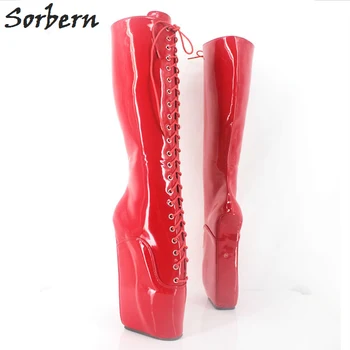 Sorbern Woman Boots 18CM Super High Heel Wedges Ballet Boots Women Stange Heels Cross-Tie Sexy Fetish Knee High Boots
Sorbern Woman Boots 18CM Super High Heel Wedges Ballet Boots Women Stange Heels Cross-Tie Sexy Fetish Knee High Boots