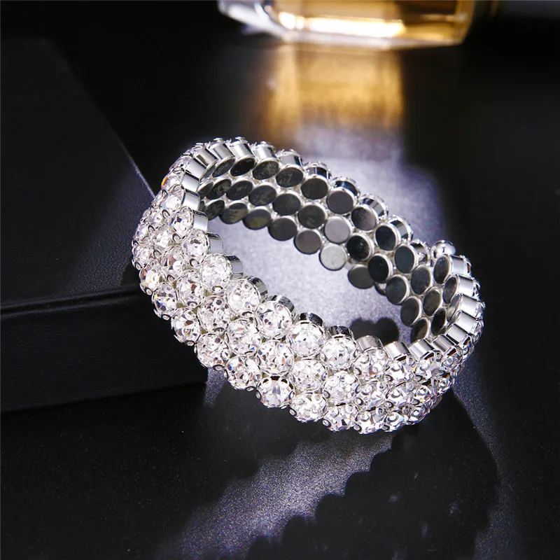Fashion 1/3 rows Crystal Silver Bracelets & Bangles for Women Rhinestone Stretching Bangle Upper Arm Bracelet Wedding Jewelry
Fashion 1/3 rows Crystal Silver Bracelets & Bangles for Women Rhinestone Stretching Bangle Upper Arm Bracelet Wedding Jewelry
