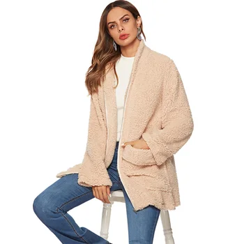 Elegant Shaggy Women Loose Faux Fur Long Coat Autumn Winter Warm Plush Teddy Coats Female Casual Fashion Pocket Zipper Overcoat
Elegant Shaggy Women Loose Faux Fur Long Coat Autumn Winter Warm Plush Teddy Coats Female Casual Fashion Pocket Zipper Overcoat