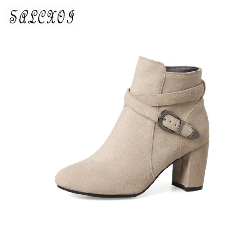 SALCXOI winter boots women short plush martin boots ladies plus size 11 riding shoes kid suede black ankle boots for women &7-12
SALCXOI winter boots women short plush martin boots ladies plus size 11 riding shoes kid suede black ankle boots for women &7-12