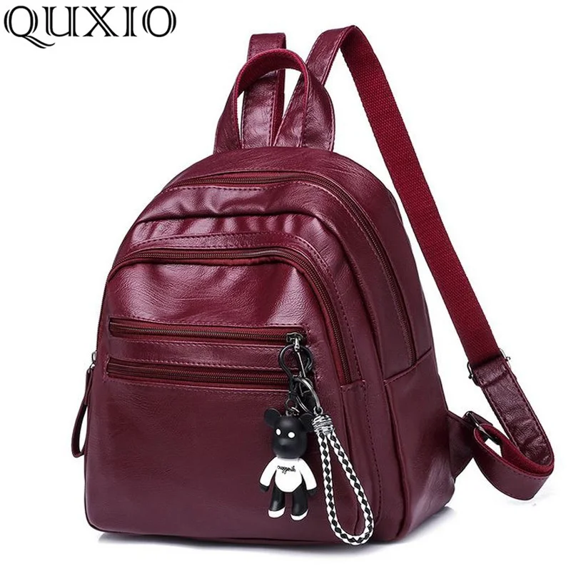 2018 New Soft PU Leather Small Backpack Korean Simple Casual Student Campus Backpack Travel Bag Black and Wine Red Color ZY89
2018 New Soft PU Leather Small Backpack Korean Simple Casual Student Campus Backpack Travel Bag Black and Wine Red Color ZY89