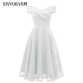Enyuever White Lace Dress Women Swing Vintage Jurken Off Shoulder Festival Elegant Evening Wedding Party Formal Dress Robe Femme
Enyuever White Lace Dress Women Swing Vintage Jurken Off Shoulder Festival Elegant Evening Wedding Party Formal Dress Robe Femme