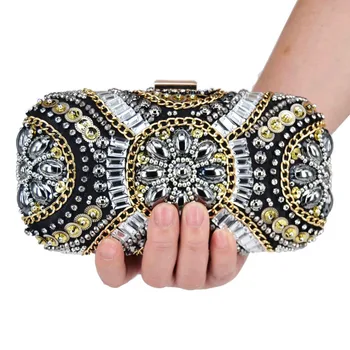 Fashion Beaded Black Evening Bags Women Party Purse Wristlets for Female Wedding Bags Day Clutches
Fashion Beaded Black Evening Bags Women Party Purse Wristlets for Female Wedding Bags Day Clutches