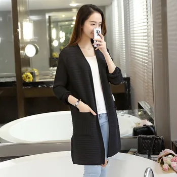 Girls Clothes Long-sleeved Knit Sweater Cardigan Plus Long Section Large Pocket Decoration14-20 Y Child Quality Clothing 2019
Girls Clothes Long-sleeved Knit Sweater Cardigan Plus Long Section Large Pocket Decoration14-20 Y Child Quality Clothing 2019