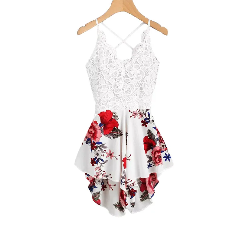 Deep V-Neck Printed Jumpsuit Sleeveless Sling Loose Bodysuit Women Summer Playsuits With Lace Up Combinaison Femme Mujer
Deep V-Neck Printed Jumpsuit Sleeveless Sling Loose Bodysuit Women Summer Playsuits With Lace Up Combinaison Femme Mujer
