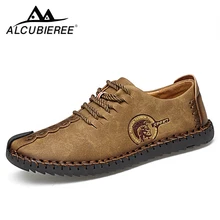 Sommer Casual Lace Up Schuhe Männer Leder Gehen Boot Schuh Müßiggänger Mokassins Wohnungen Schuhe Männer Luxus Marke Heißer Verkauf Mode 2019(China)