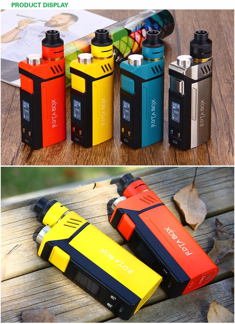 Clearence!!! Original IJOY RDTA BOX 200W Full Kit with 12.8ml Large E-juice Tank Atomizer RDTA BOX MOD Aecig Vape Kit VS Drag 2