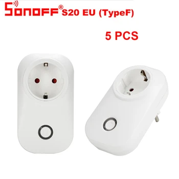 5PCS Sonoff S20 EU Plug Wifi Smart Socket, Wireless Timing Socket Switch Remote Smart Home Automation Module Work With Alexa HWC
5PCS Sonoff S20 EU Plug Wifi Smart Socket, Wireless Timing Socket Switch Remote Smart Home Automation Module Work With Alexa HWC