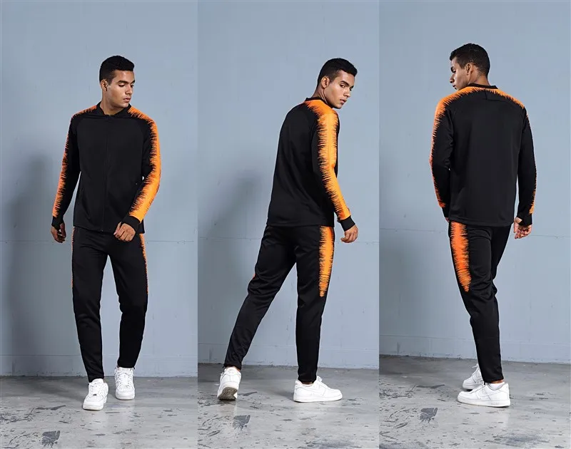 HOWE AO coat Adult Men Soccer Jerseys Set Jogging clothing jacket pants sports suit wear Running football Training Tracksuit HOWE AO coat Adult Men Soccer Jerseys Set Jogging clothing jacket pants sports suit wear Running football Training Tracksuit