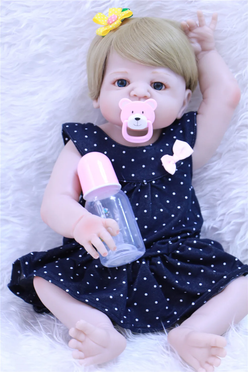 Silicone Reborn Baby Doll kids Playmate Gift For Girls 22 Inch Baby Alive Soft Toys For Doll Reborn
Silicone Reborn Baby Doll kids Playmate Gift For Girls 22 Inch Baby Alive Soft Toys For Doll Reborn