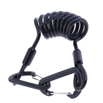 1.4m Fishing Rod Lanyard Safety Rope Corrosion Resistance with 2 Pieces Carabineers Stainless Steel Wire Corded Spiral Belt 
1.4m Fishing Rod Lanyard Safety Rope Corrosion Resistance with 2 Pieces Carabineers Stainless Steel Wire Corded Spiral Belt