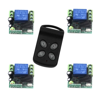 DC 12V 1CH 10A Wireless Remote Control Switch Relay 4 Receiver 1Transmitter ON OFF Fixed Code For Light Lamp Garage Gate 4399
DC 12V 1CH 10A Wireless Remote Control Switch Relay 4 Receiver 1Transmitter ON OFF Fixed Code For Light Lamp Garage Gate 4399
