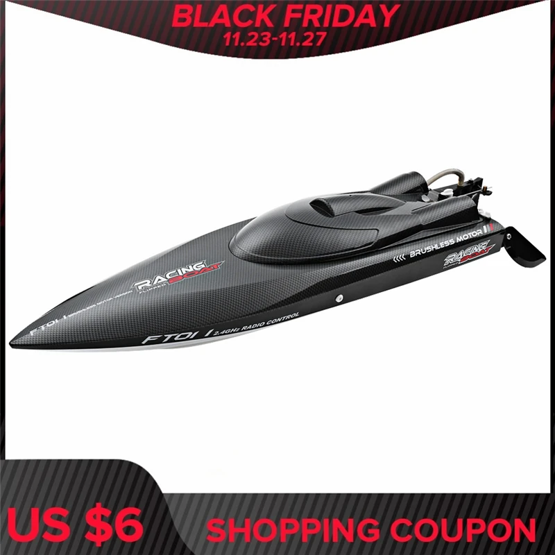 

FeiLun FT011 Fei Lun FT011 RC Boat 2.4G High Speed Brushless Motor Built-In Water Cooling System RC Racing Speedboat RC Toys