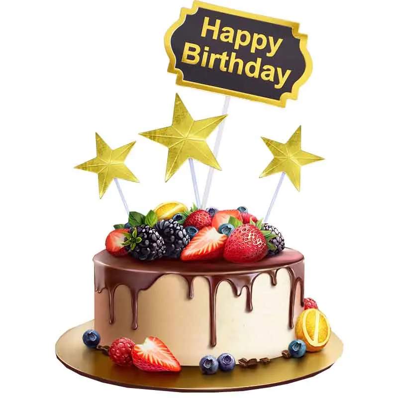 4Pcs New Birthday Party Happy Stars Cake Topper Cupcake Decoration Happy Birthday Party Supplies Baby Children Party Decor
4Pcs New Birthday Party Happy Stars Cake Topper Cupcake Decoration Happy Birthday Party Supplies Baby Children Party Decor