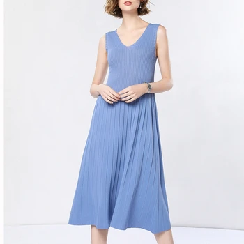 Korean Summer Dress Women Linen Knitted Sundress Sleeveless V-neck Vintage Party Night Long Sexy Dresses Female Strip Vestidos
Korean Summer Dress Women Linen Knitted Sundress Sleeveless V-neck Vintage Party Night Long Sexy Dresses Female Strip Vestidos