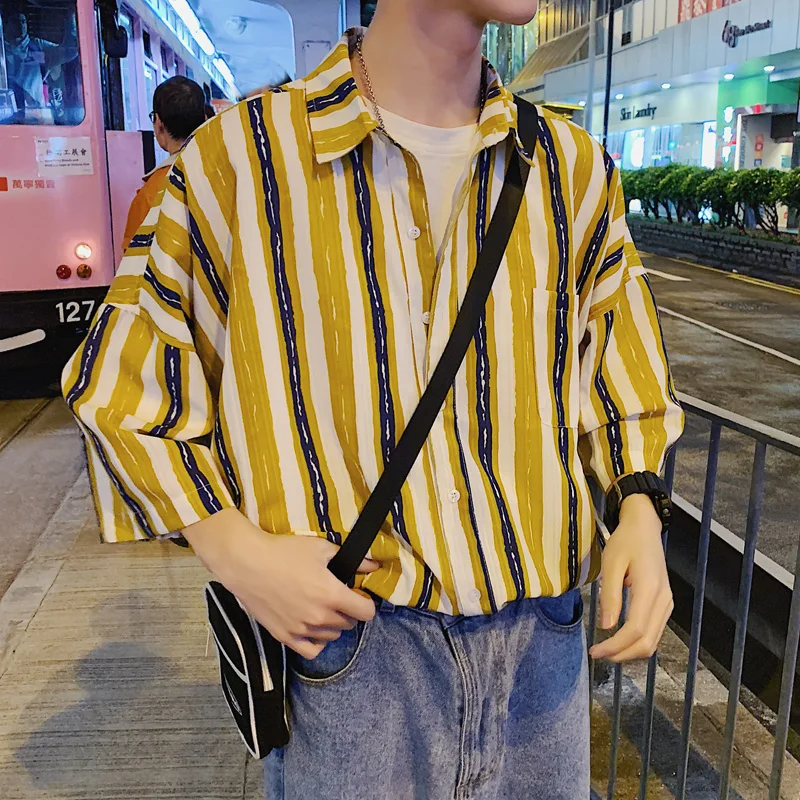 Harajuku Striped Shirts Men 2019 Mens Streetwear Casual Short Sleeve Shirt Couple Korean Oversized Designer Clothes
Harajuku Striped Shirts Men 2019 Mens Streetwear Casual Short Sleeve Shirt Couple Korean Oversized Designer Clothes
