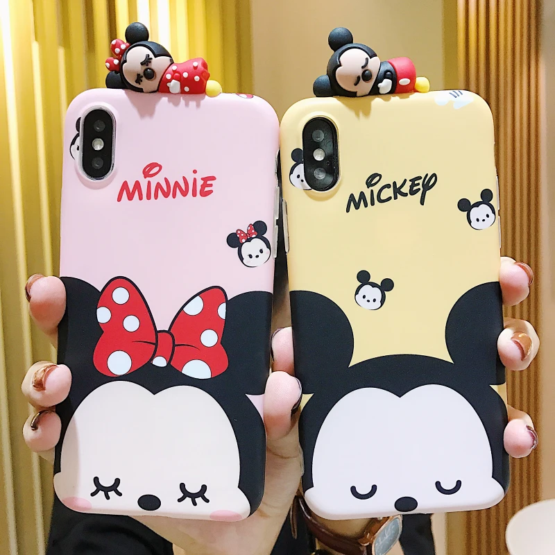 Cartoon doll Minnie Mickey phone case For iPhone X XS MAX XR All-inclusive anti-fall soft Back Cover For iPhone 7 8 6s Plus Case
Cartoon doll Minnie Mickey phone case For iPhone X XS MAX XR All-inclusive anti-fall soft Back Cover For iPhone 7 8 6s Plus Case
