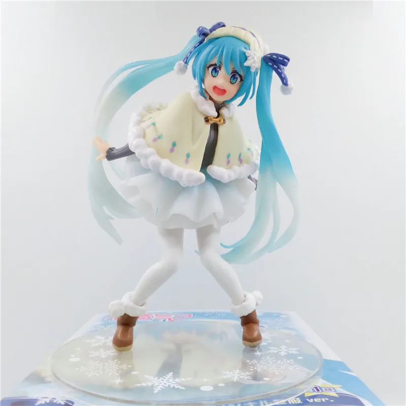 17 Winter Hatsune Miku Snow Miku Pvc Action Figure Model Toys Cute Anime Dolls Brinquedos Gift 15cm Snow Miku Hatsune Mikuanime Doll Aliexpress