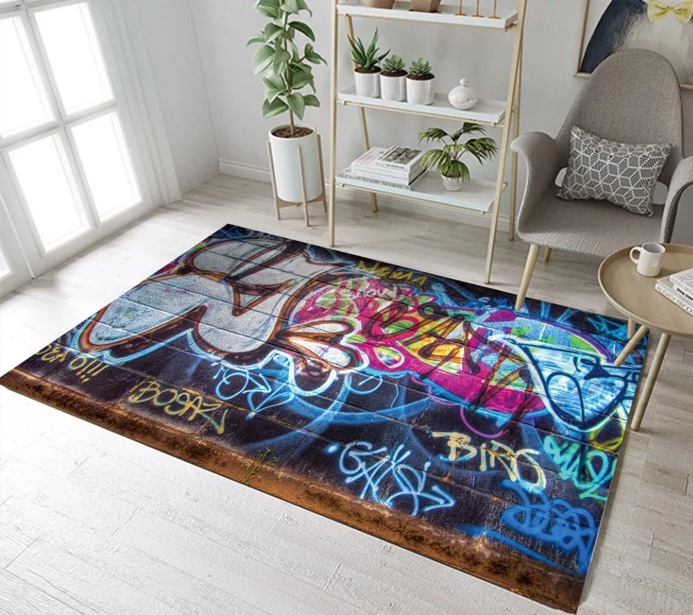 Children's Room Area Rugs Living Room Cushion Kitchen Carpet Bathroom Non-Slip Mat Paint Spraying Graffiti On Old Brick Wall
Children's Room Area Rugs Living Room Cushion Kitchen Carpet Bathroom Non-Slip Mat Paint Spraying Graffiti On Old Brick Wall