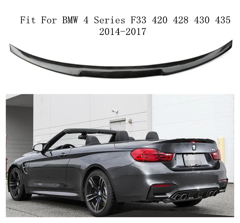 Carbon Fiber Car Rear Trunk Spoiler Wing Fit For BMW 4 Series F33 420 428 430 435 2014.2015.2016.2017 BY EMS
Carbon Fiber Car Rear Trunk Spoiler Wing Fit For BMW 4 Series F33 420 428 430 435 2014.2015.2016.2017 BY EMS