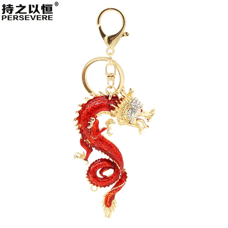 Red Enamel Chinese Zodiac Dragon Keychain Novelty Rhinestone Animal Key Ring Key Chain Women Men Bag Charm Accessories Gift
Red Enamel Chinese Zodiac Dragon Keychain Novelty Rhinestone Animal Key Ring Key Chain Women Men Bag Charm Accessories Gift