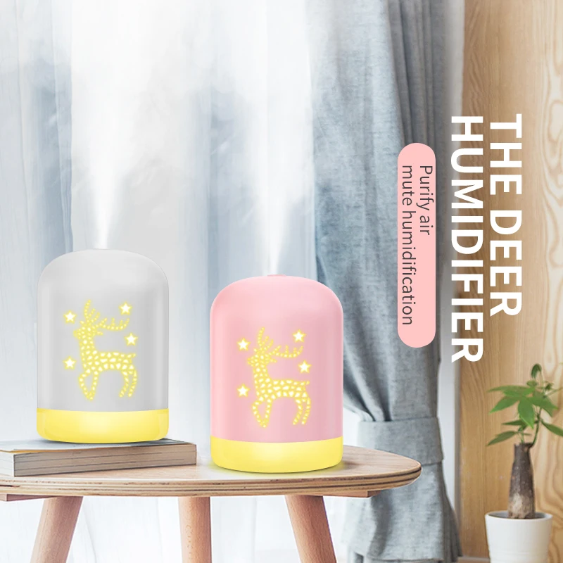 Mini Ultrasonic Air Humidifier Aromatherapy USB Cartoon fawn Cute Aroma Essential Oil Diffuser Cool Mist Maker for Car Home
Mini Ultrasonic Air Humidifier Aromatherapy USB Cartoon fawn Cute Aroma Essential Oil Diffuser Cool Mist Maker for Car Home