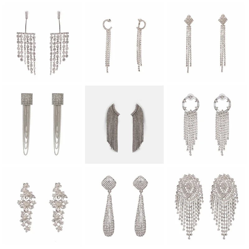 JUJIA Korea Fasion Glass Fringed Drop Earrings for Women Bohemian Wedding Party Gift Dangle Long ZA Earrings Jewellery
JUJIA Korea Fasion Glass Fringed Drop Earrings for Women Bohemian Wedding Party Gift Dangle Long ZA Earrings Jewellery