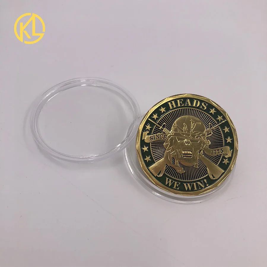 Hot CO018 High Quality Heads We Win Tails You Lose Skull Gold Plated Commemorative Challenge Coins for game playing
Hot CO018 High Quality Heads We Win Tails You Lose Skull Gold Plated Commemorative Challenge Coins for game playing