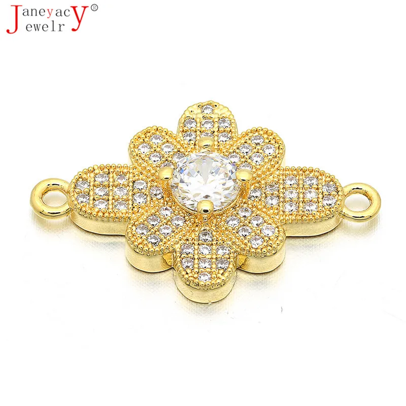L25*W17mm Brass Cubic Zirconia Accessories Connector Flower DIY Women Bracelet Necklace CZ Accessories Jewelry Making Accesorios
L25*W17mm Brass Cubic Zirconia Accessories Connector Flower DIY Women Bracelet Necklace CZ Accessories Jewelry Making Accesorios