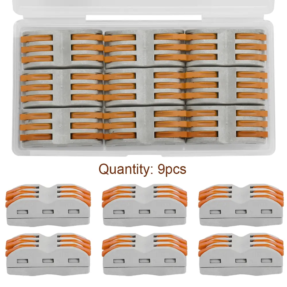 9pcs 6-Way Flame Retardant Cable Connector Box Set Universal Fast Electric Wire Connectors Kit mini fast cable connector
9pcs 6-Way Flame Retardant Cable Connector Box Set Universal Fast Electric Wire Connectors Kit mini fast cable connector
