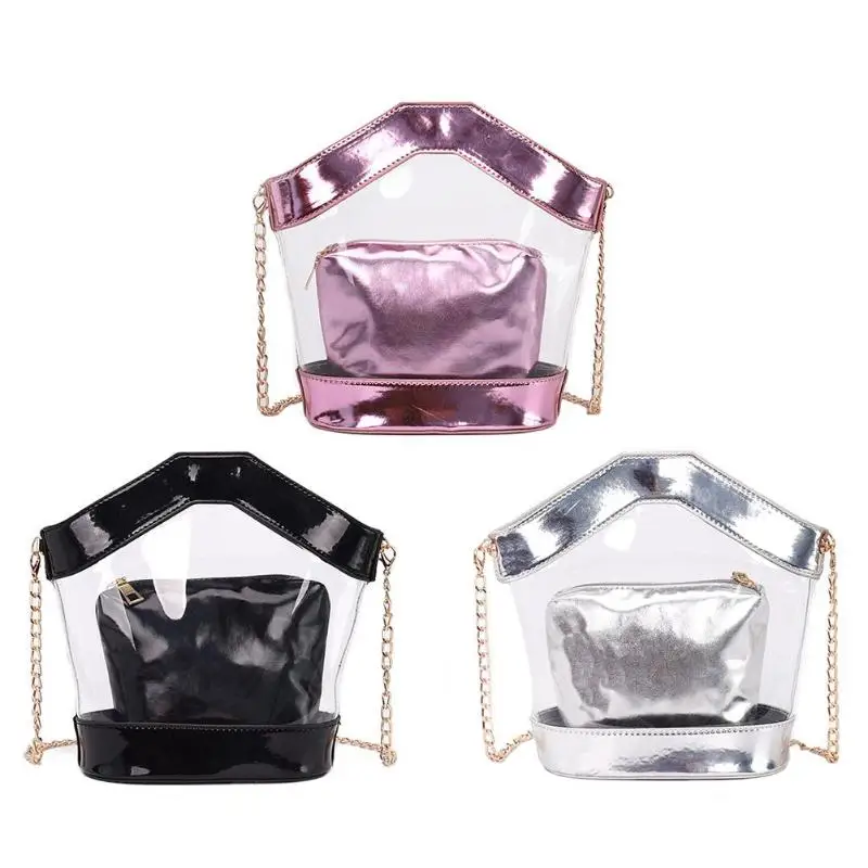 2018 Women Summer Transparent Trendy Composite Bag PVC Clear Handbag Lady Quilted Plaid Bag Fashion Women Shoulder Bucket Bag
2018 Women Summer Transparent Trendy Composite Bag PVC Clear Handbag Lady Quilted Plaid Bag Fashion Women Shoulder Bucket Bag