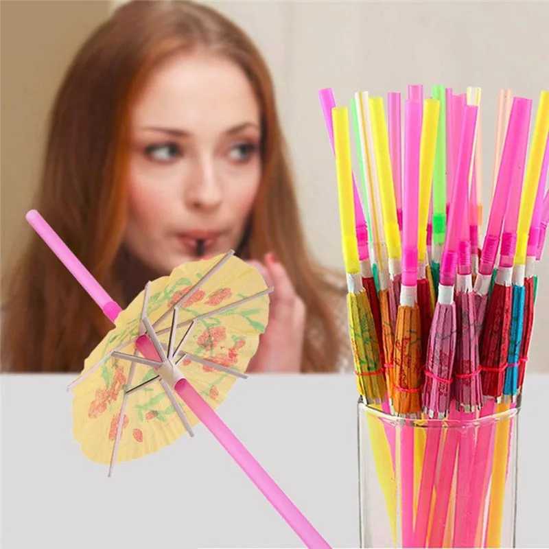 25pcs/pack Mixed Color Tropical Umbrella Parasol Cocktail Straws Disposable Bendable Drinking Straws for Wedding Party Birthday
25pcs/pack Mixed Color Tropical Umbrella Parasol Cocktail Straws Disposable Bendable Drinking Straws for Wedding Party Birthday