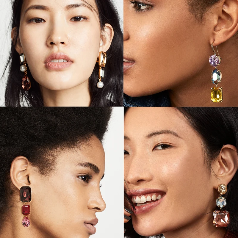 FASHIONSNOOPS New Arrival Boho Fashion Geometric Drop Crystal Pendant Drop Earrings For Women Bridal Wedding Jewelry Hot Sale
FASHIONSNOOPS New Arrival Boho Fashion Geometric Drop Crystal Pendant Drop Earrings For Women Bridal Wedding Jewelry Hot Sale