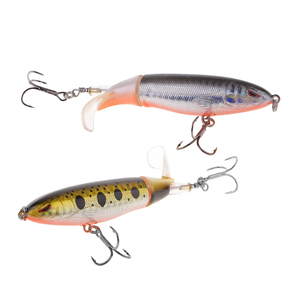 2 Pieces 10cm Topwater Fishing Lure Rotate Tail Whopper Popper Hard Fishing Bait
2 Pieces 10cm Topwater Fishing Lure Rotate Tail Whopper Popper Hard Fishing Bait