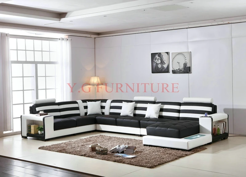 2018 Real Genuine Leather Modern Sectional Sofa with coffee table U Shaped Living Room Furniture Sofa
2018 Real Genuine Leather Modern Sectional Sofa with coffee table U Shaped Living Room Furniture Sofa