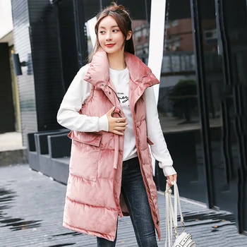QIMAGE Women Winter Vests Long Sleeveless Jackets 2018 Female Thick Cotton Padded Vest Oversize Waistcoat Jacket Ladies Vest XXL
QIMAGE Women Winter Vests Long Sleeveless Jackets 2018 Female Thick Cotton Padded Vest Oversize Waistcoat Jacket Ladies Vest XXL